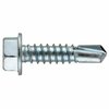 Hillman Self-Drilling Screw, 1/4" x 1-1/2 in, Zinc Plated Steel Hex Head Hex Drive 47226